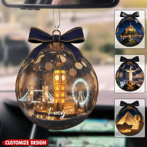 Famous Landmark Car Ornament Personalized Gifts For Travel Lovers