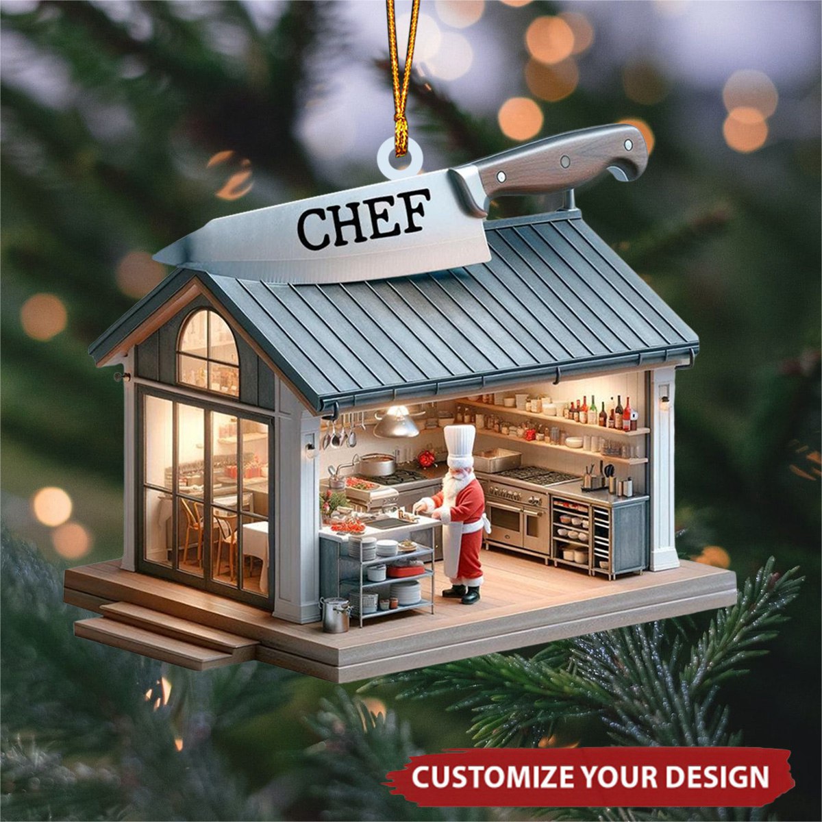 Personalized Chef Kitchen Christmas Ornament - 2024 New Release Unique Gift Ornament for Chefs