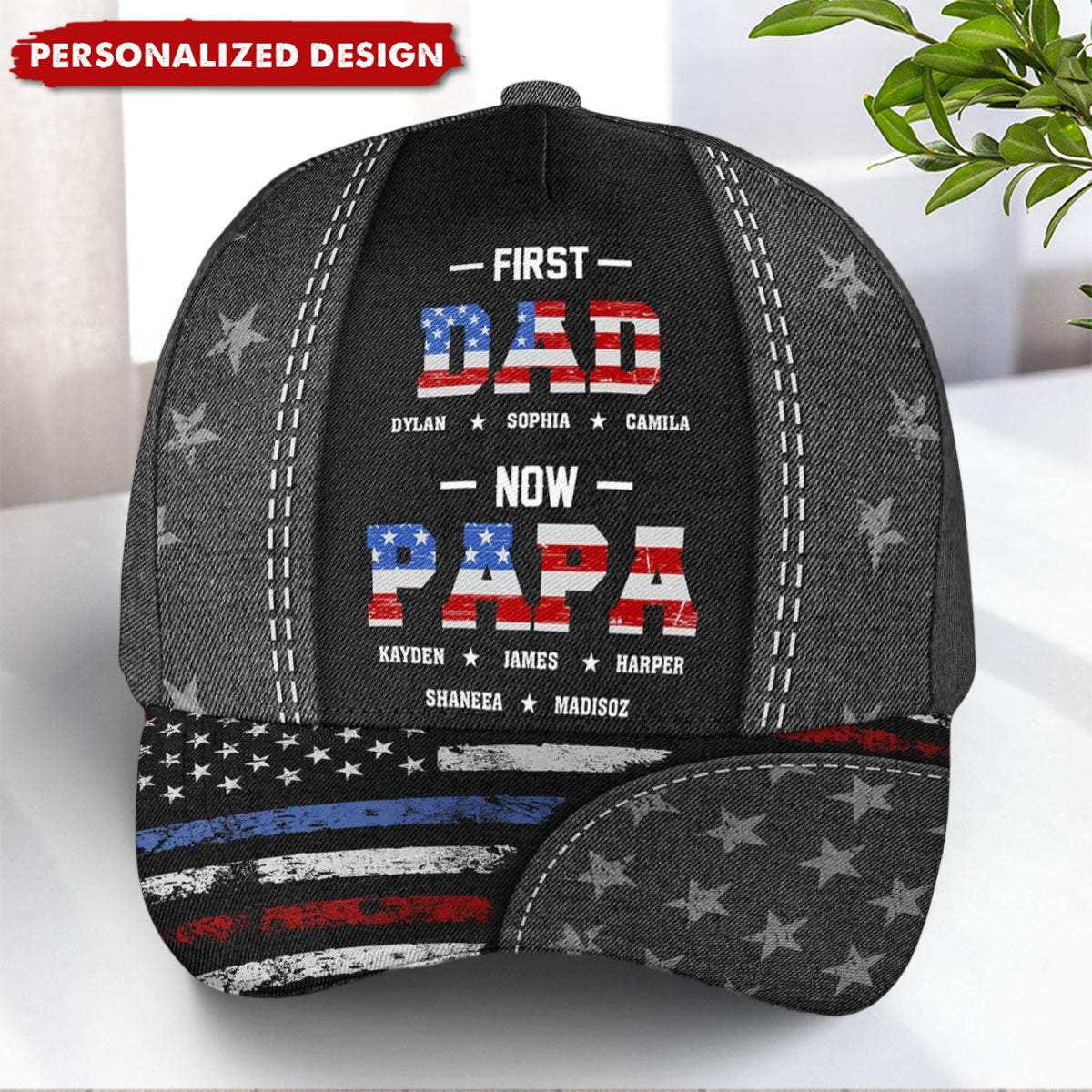 First Dad Now Papa-Personalized Classic Cap