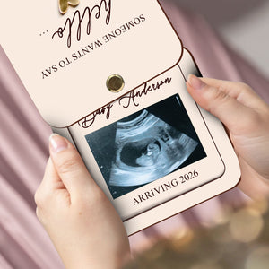 Pregnant Announcement - Personalized Pregnancy Flip Ornament