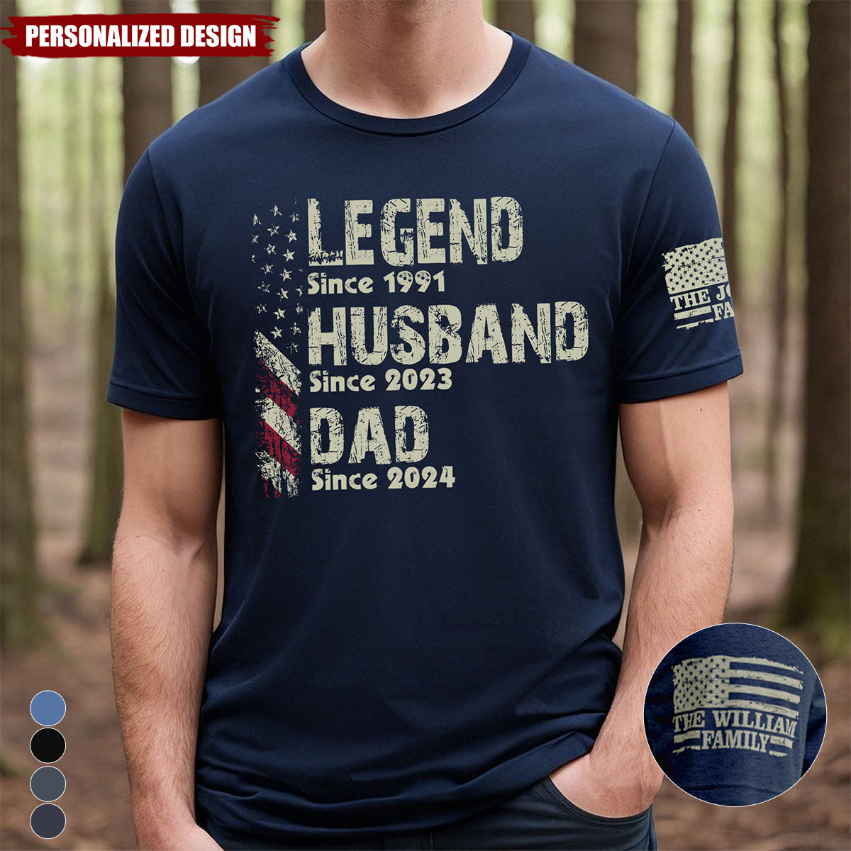 Personalized Legend Husband Dad Papa Since Father's Day Shirt