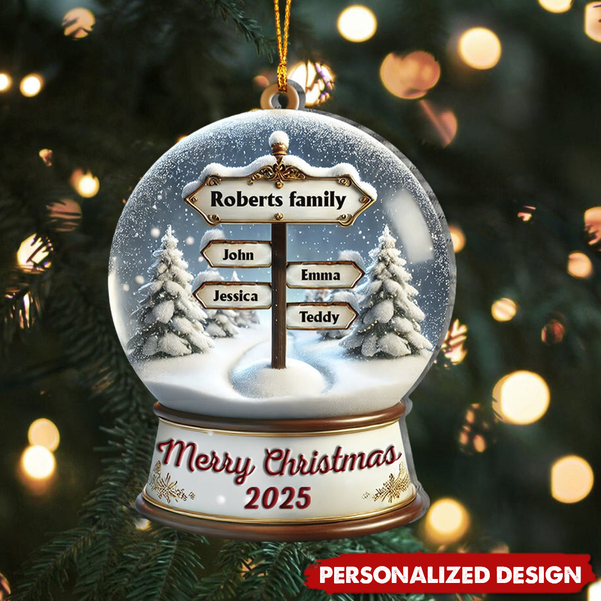 Merry Christmas-Personalized Family Ornament