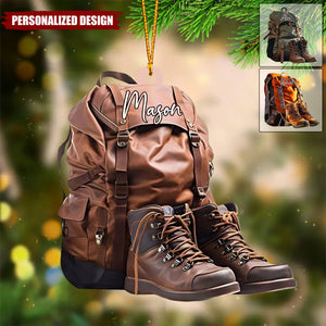 Personalized Hiking Acrylic Christmas Ornament-Gift for Hikers