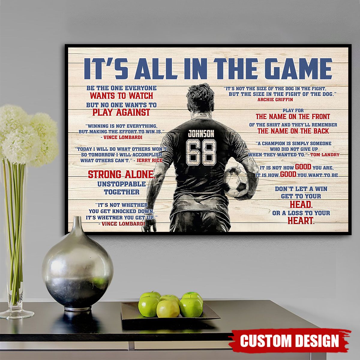 Personalized Soccer Man Poster - Gift For Soccer Lover