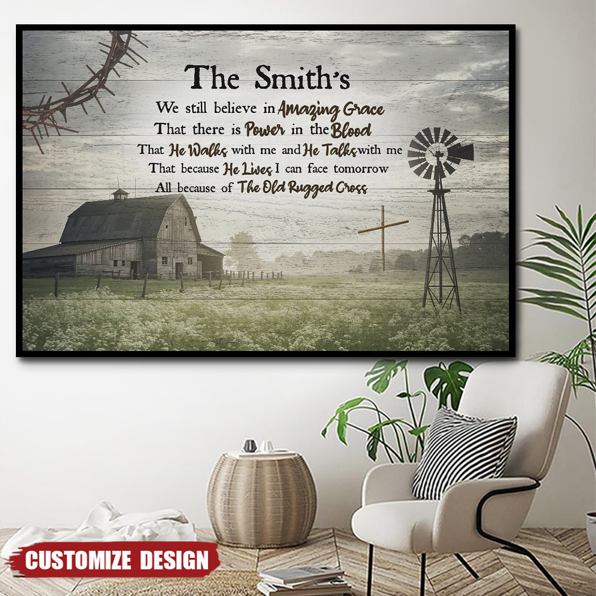 Personalized Amazing Grace Premium Poster