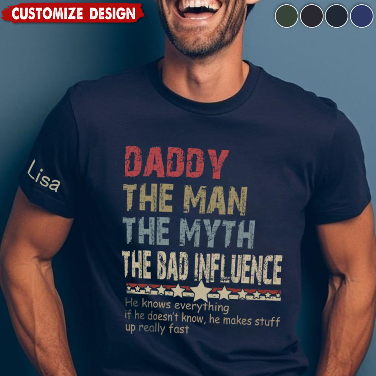 Personalized Dad Papa Grandpa Shirt - Birthday Fathers Day Gift