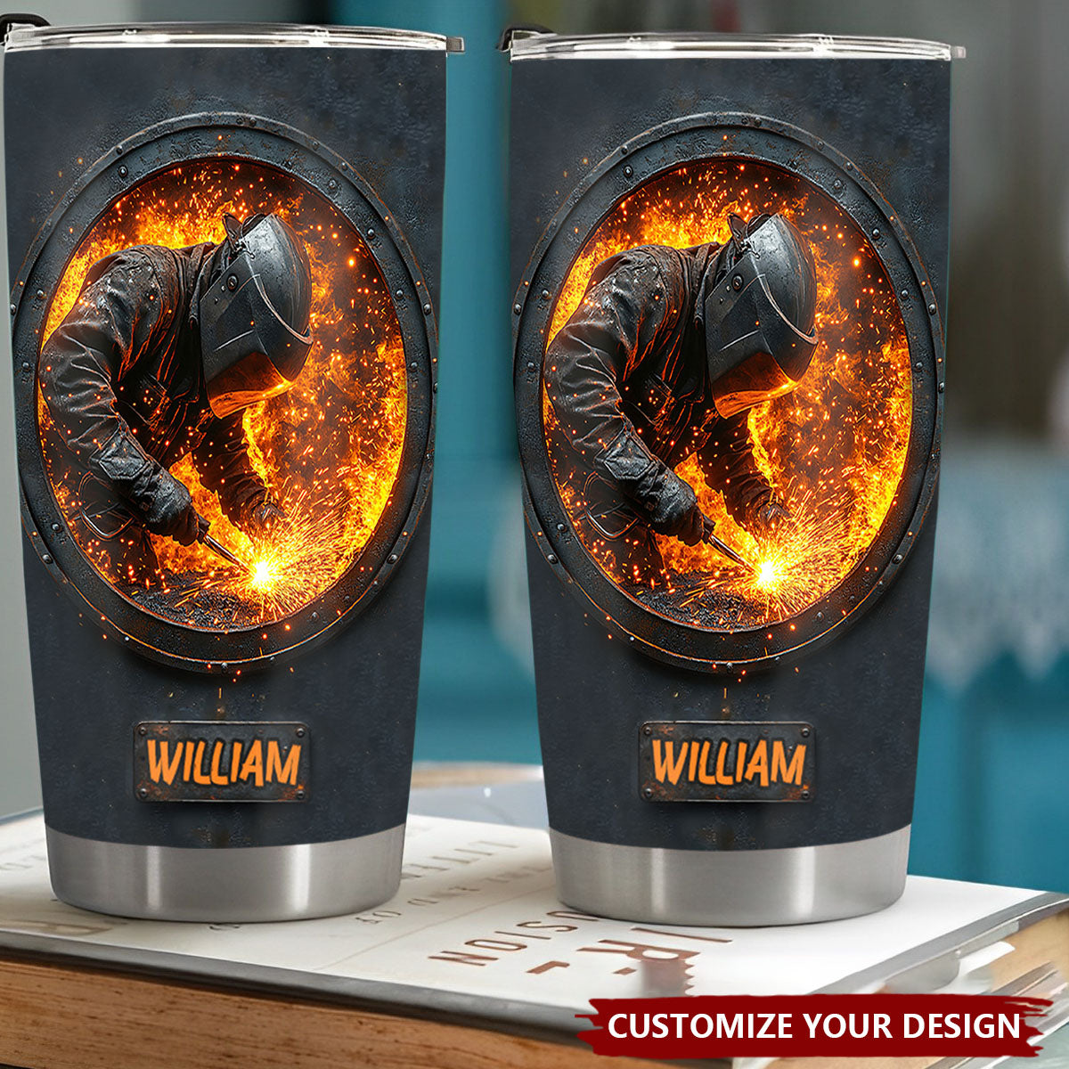 Gift For Welder Man - Personalized Welder Tumbler