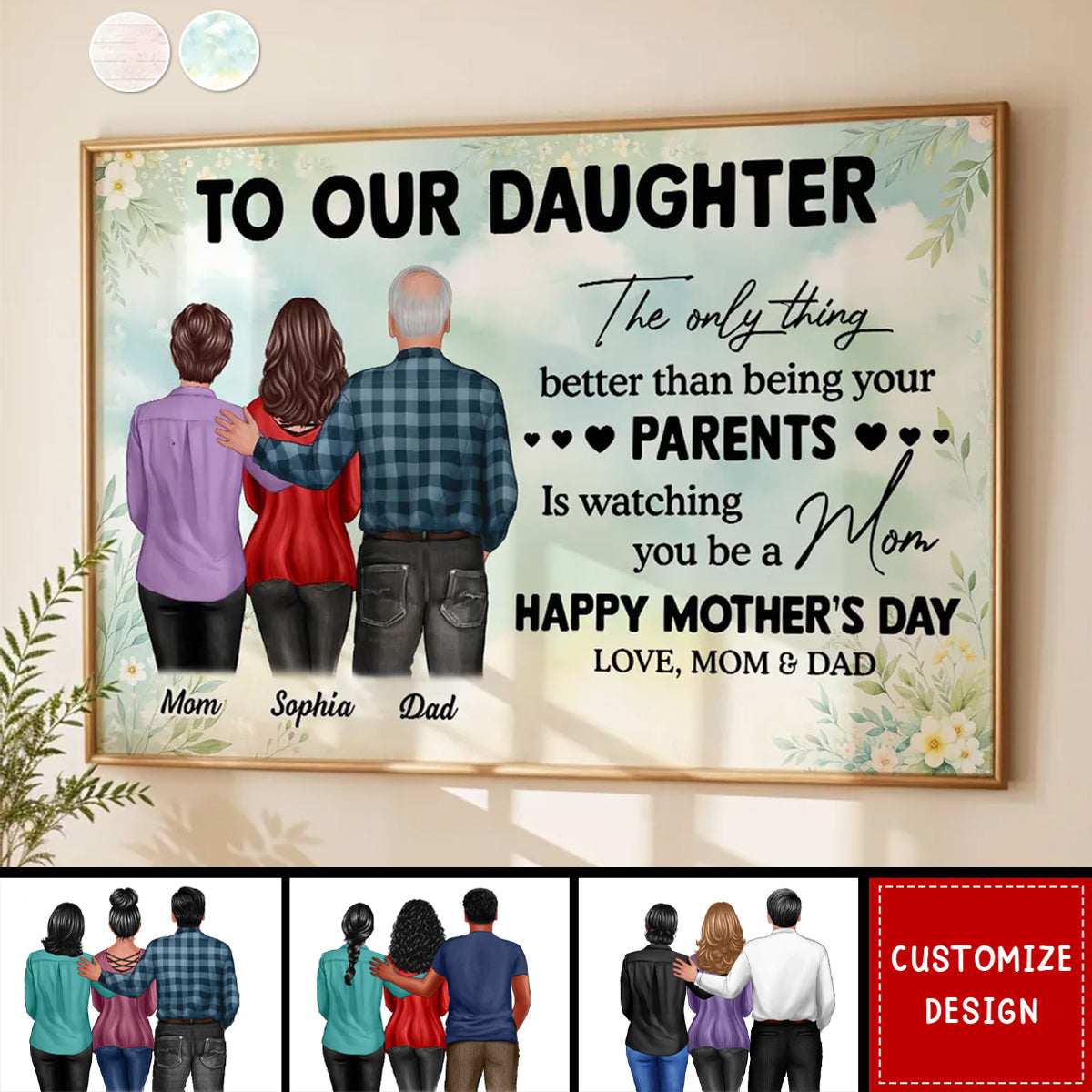 To My Daughter From Dad And Mom Personalized Poster