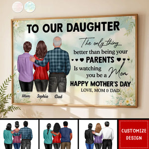 To My Daughter From Dad And Mom Personalized Poster