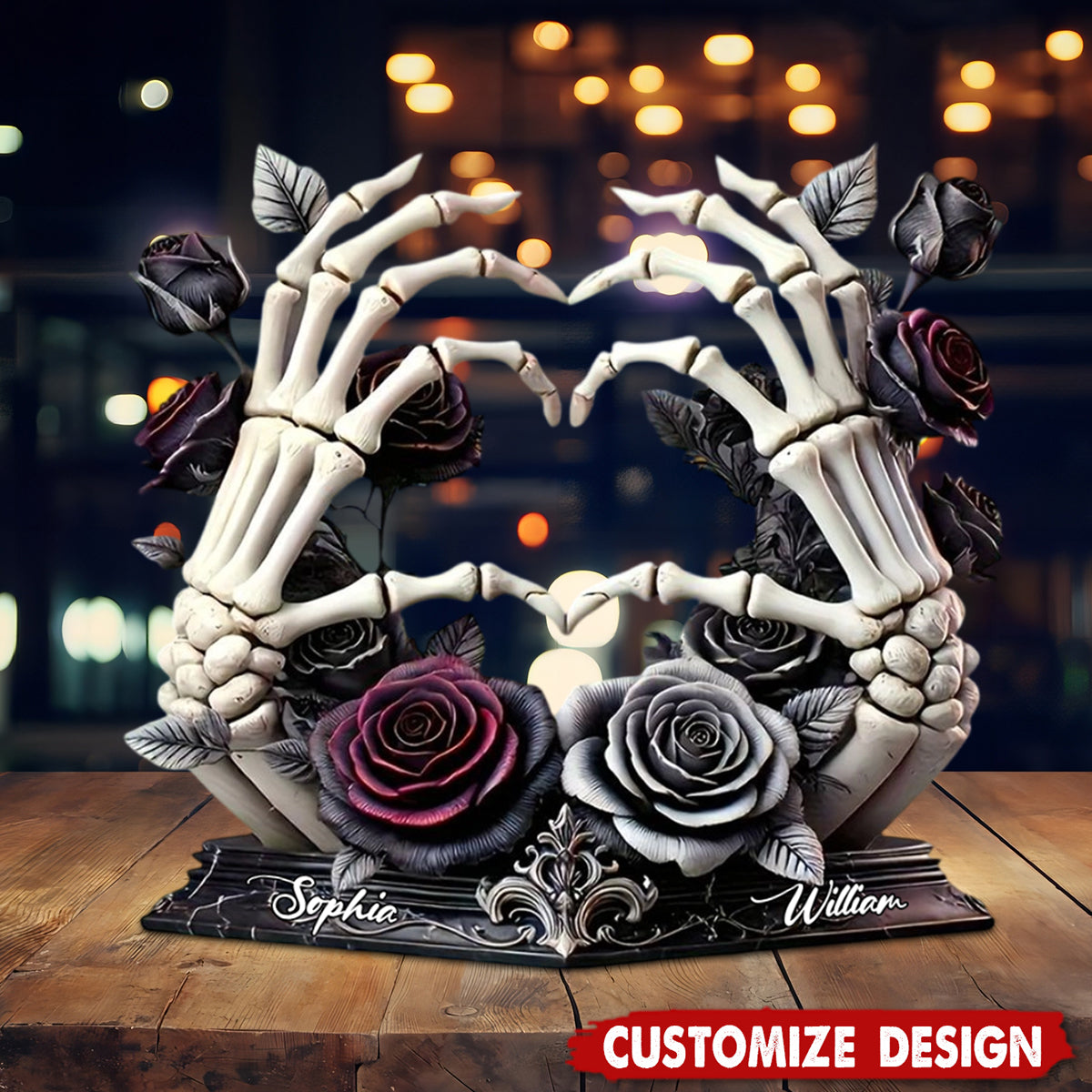 Till Death Do Us Part - Personalized Skull Acrylic Plaque