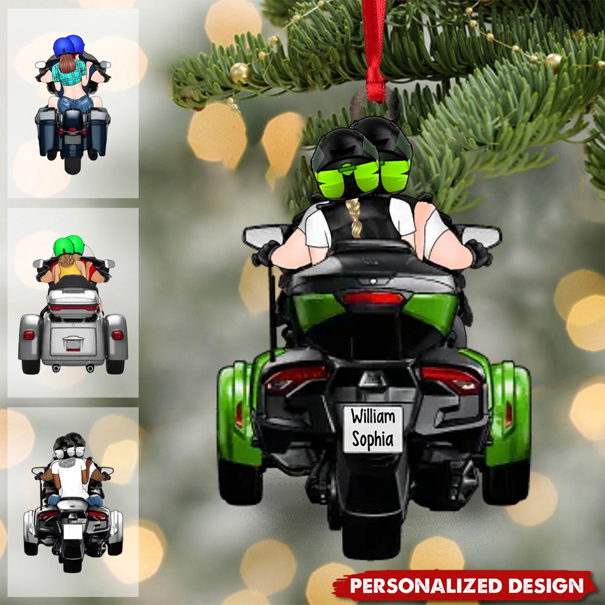 Motorcycle Lovers For Couples Ornament-Personalized Christmas Ornament-Gift For Motorcycle Lovers