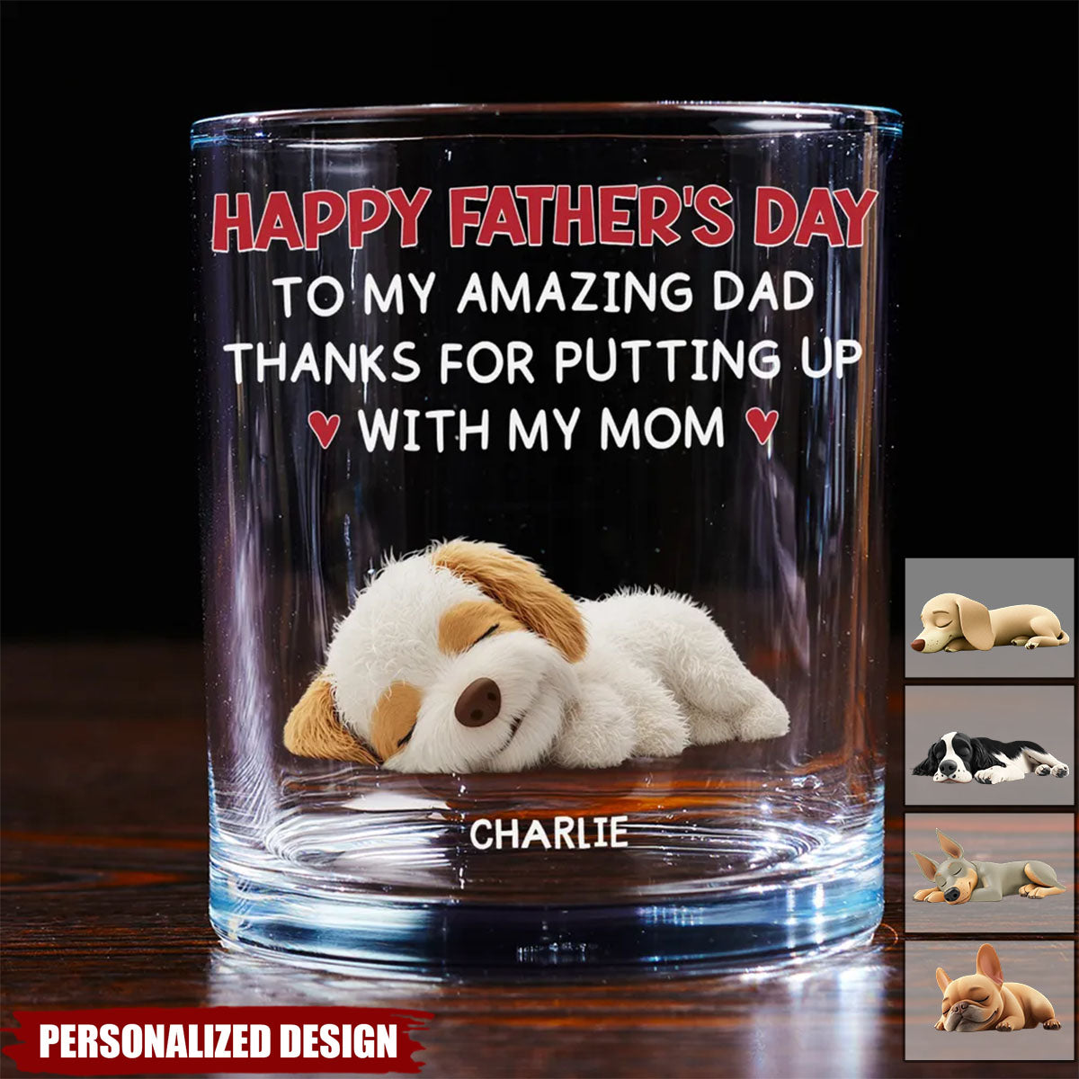 Putting Up With-Personalized Whiskey Glass