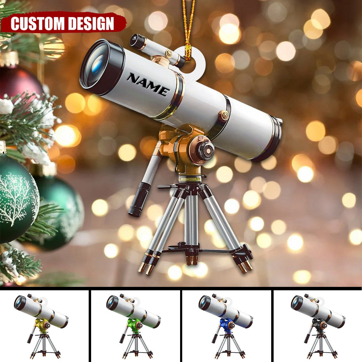 Personalized Telescope Christmas Ornament-2024 New Release