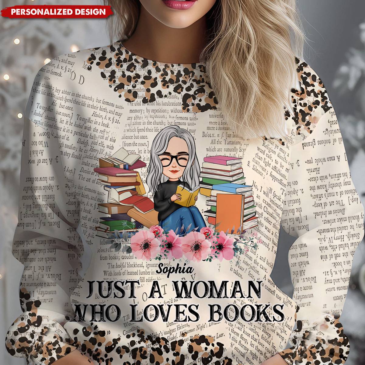 Just A Girl Who Loves Books-Personalized Sweatshirt