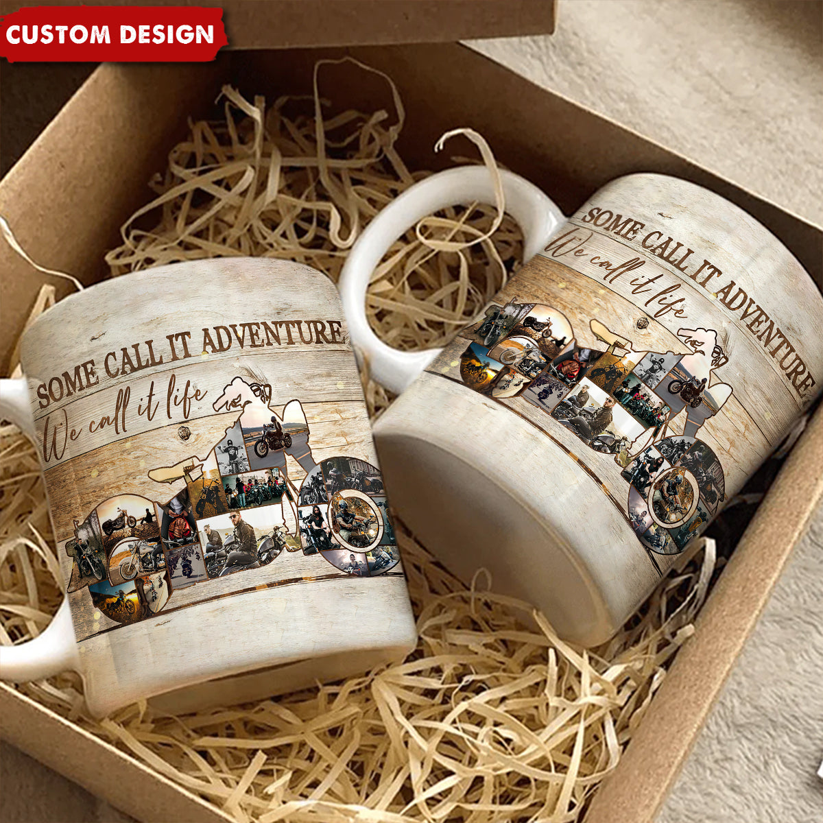 I Call It Life - Motorcycle Photo Collage Personalized Mug