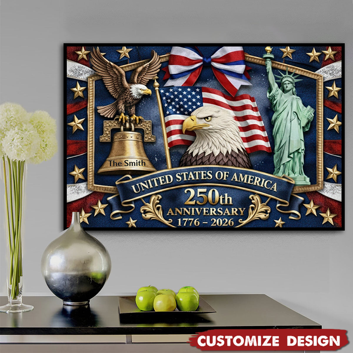 USA 250th Anniversary - Personalized Patriot Poster