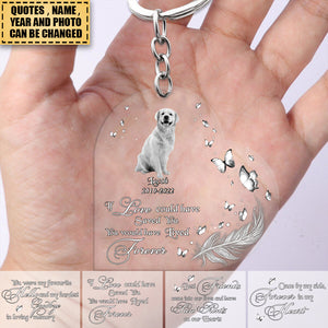 Custom Personalized Memorial Pet Photo Heart Acrylic Keychain - Christmas Gift Idea For Pet Owners - If Love Could Have Saved You You Would Have Lived Forever