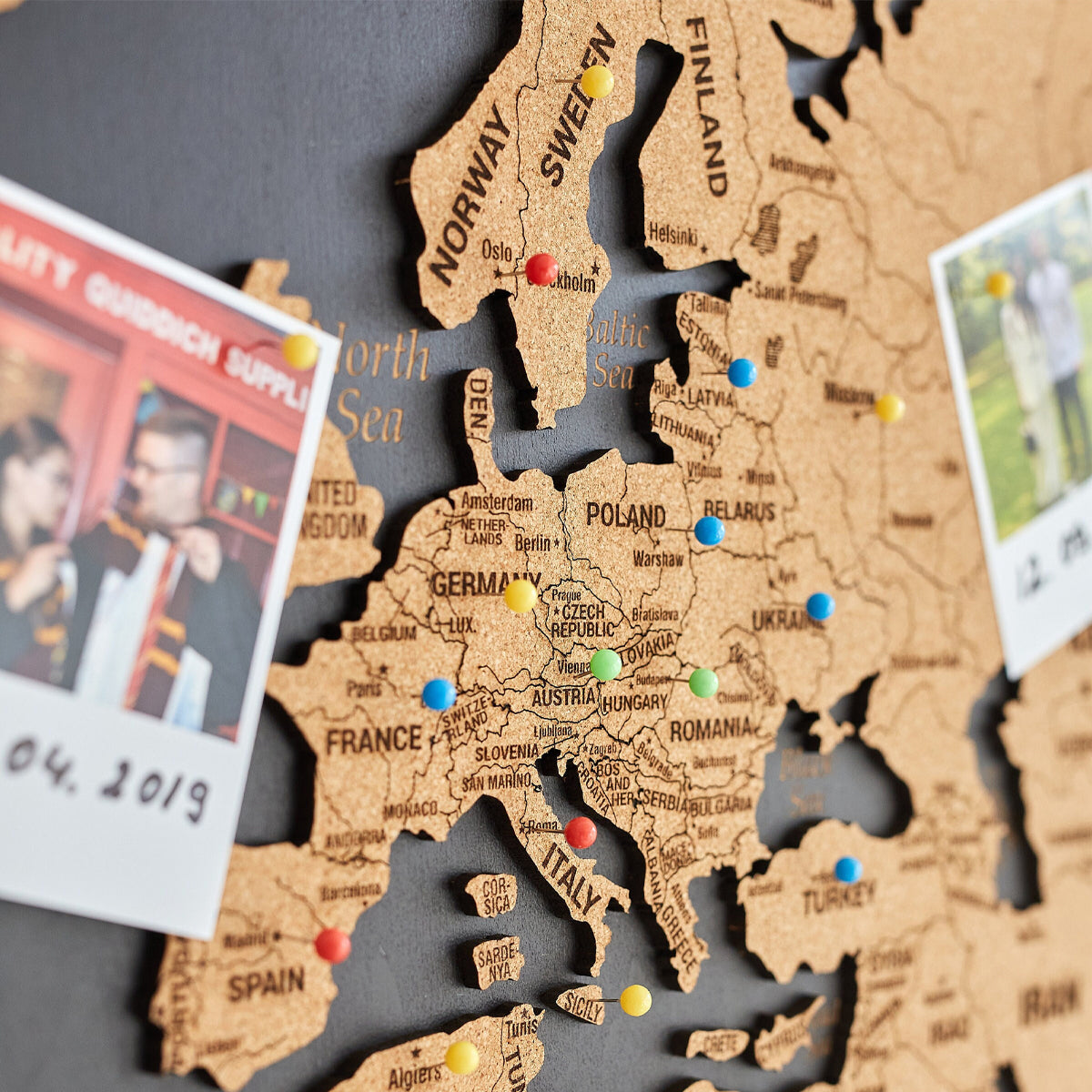 World Map Wall Art Push Pin Map