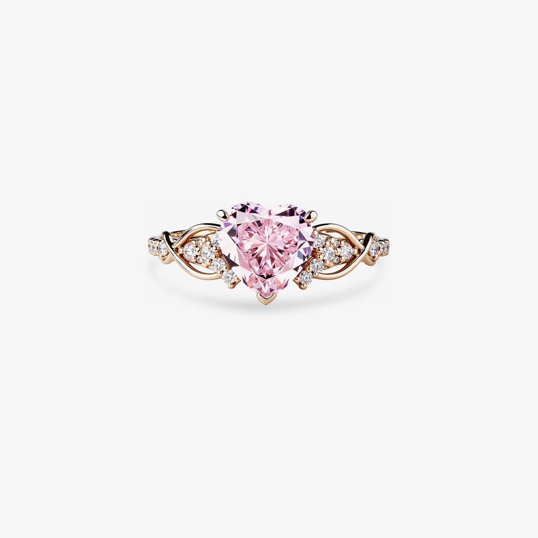 Breast Cancer Awareness Pink Diamond Ring