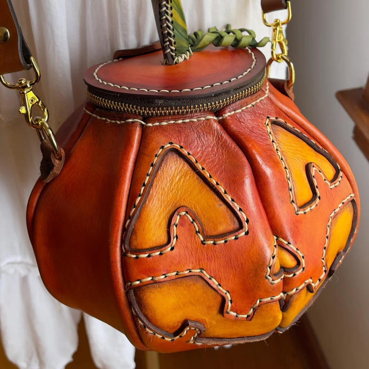 The Great Purely handmade leather Pumpkin Bag
