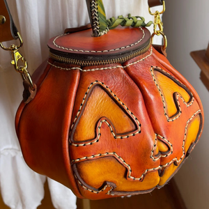 The Great Purely handmade leather Pumpkin Bag