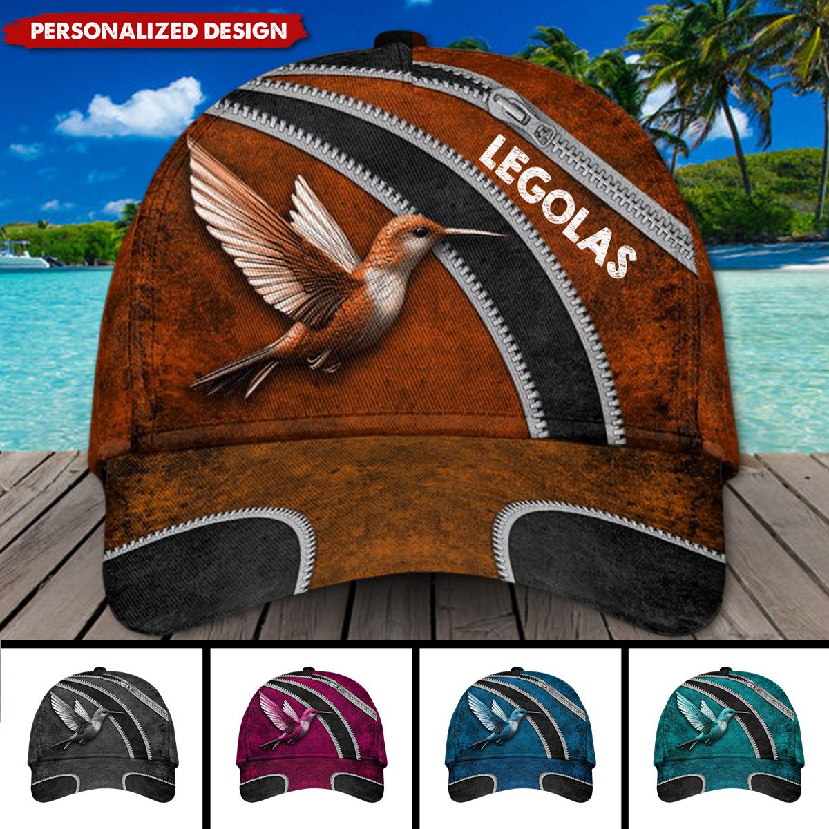 Hummingbird-Personalized Cap-Gift For Family Or Friends