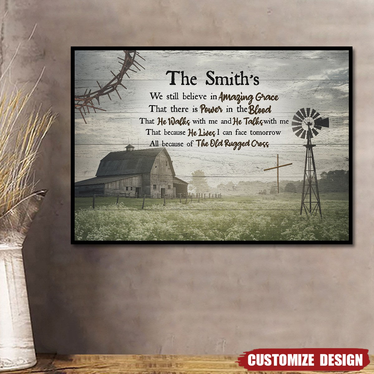 Personalized Amazing Grace Premium Poster