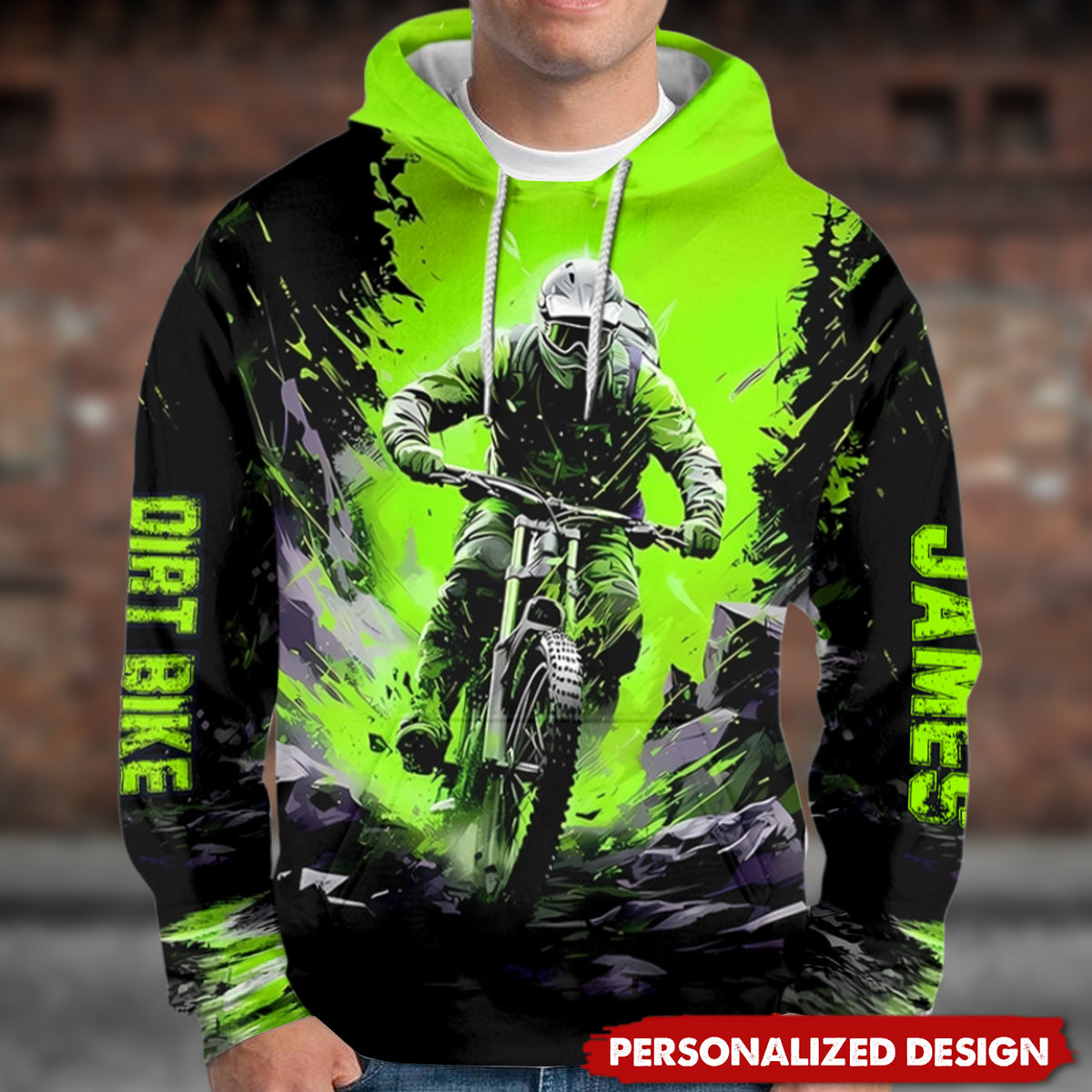 Cool Dirt Bike, Motocross-Personalized Dirt Bike Hoodie
