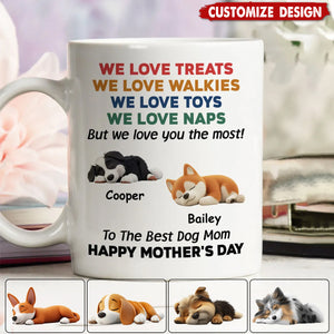 Love You The Most - Personalized Coffee Mug - Mother's Day Father's Day Gift For Dog Lovers