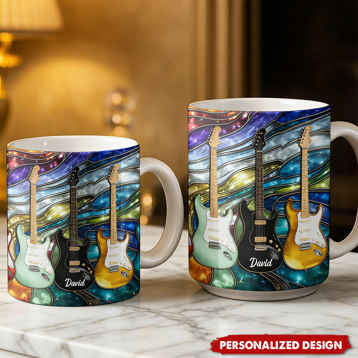 Electric Guitar Art, Personalized Coffee Mug, Gift For Music Lovers