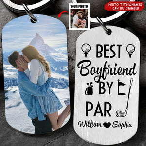Best Husband By Par - Personalized Photo Stainless Steel Keychain