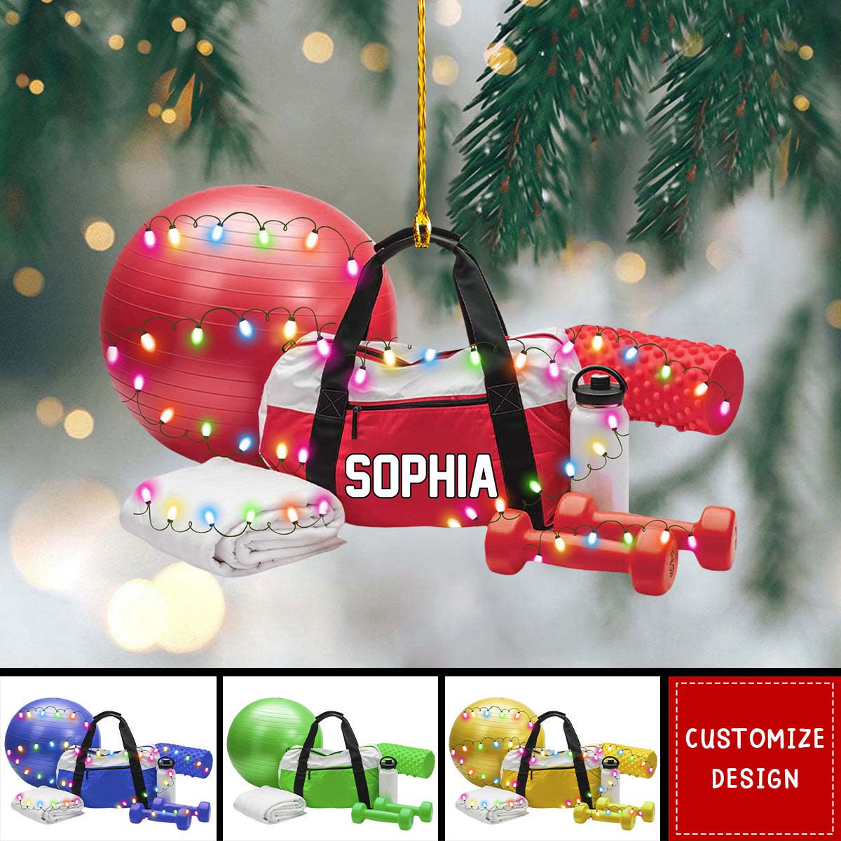 Personalized Fitness Workout Ornament, Gifts For Body Builder - 2024 New Release