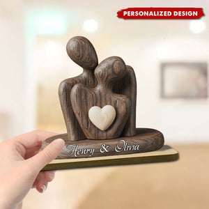 Personalized Couple Wooden Plaque-Anniversary Valentine Gift