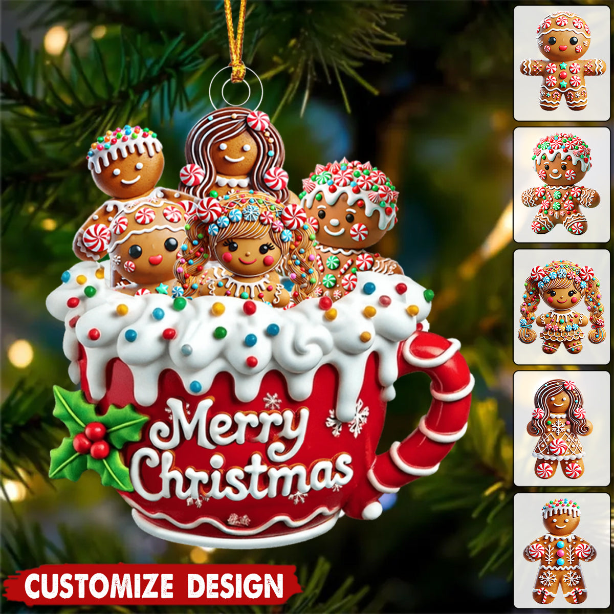 Merry Christmas - Personalized Family Ornament
