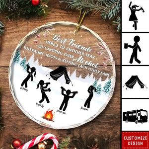 Camping Keep Each Other Sane Friends - Personalized Circle Ornament - 2024 New Release