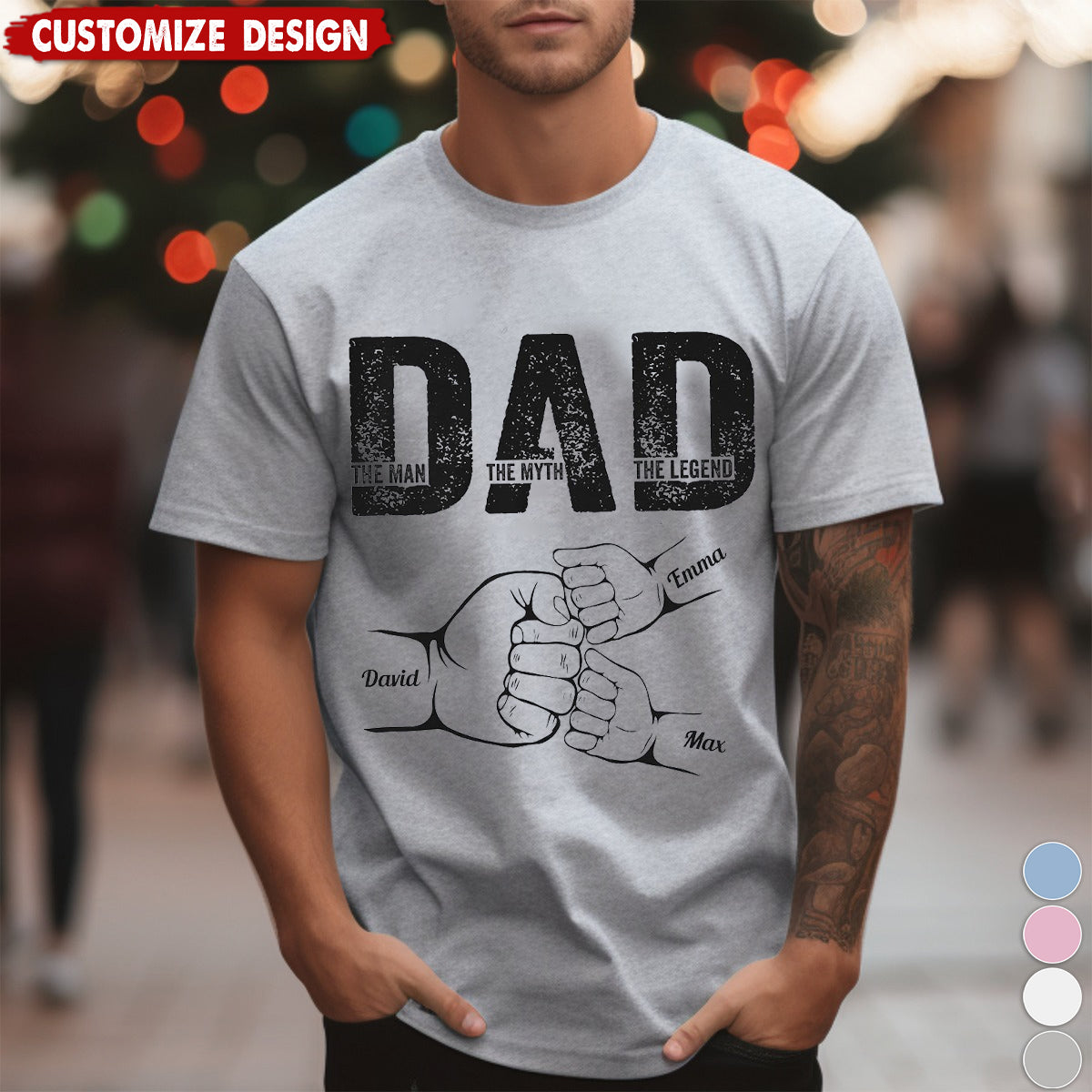Dad The Man The Myth The Legend - Personalized Unisex T-shirt - Father's Day  Gift For Husband,Dad,Grandpa