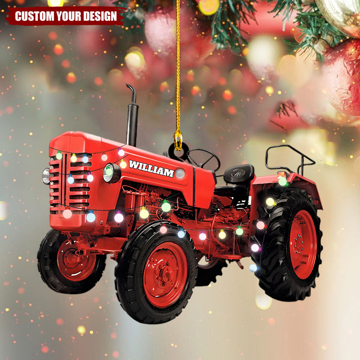 Personalized Tractor Christmas Ornament - Christmas Gift For Farmer