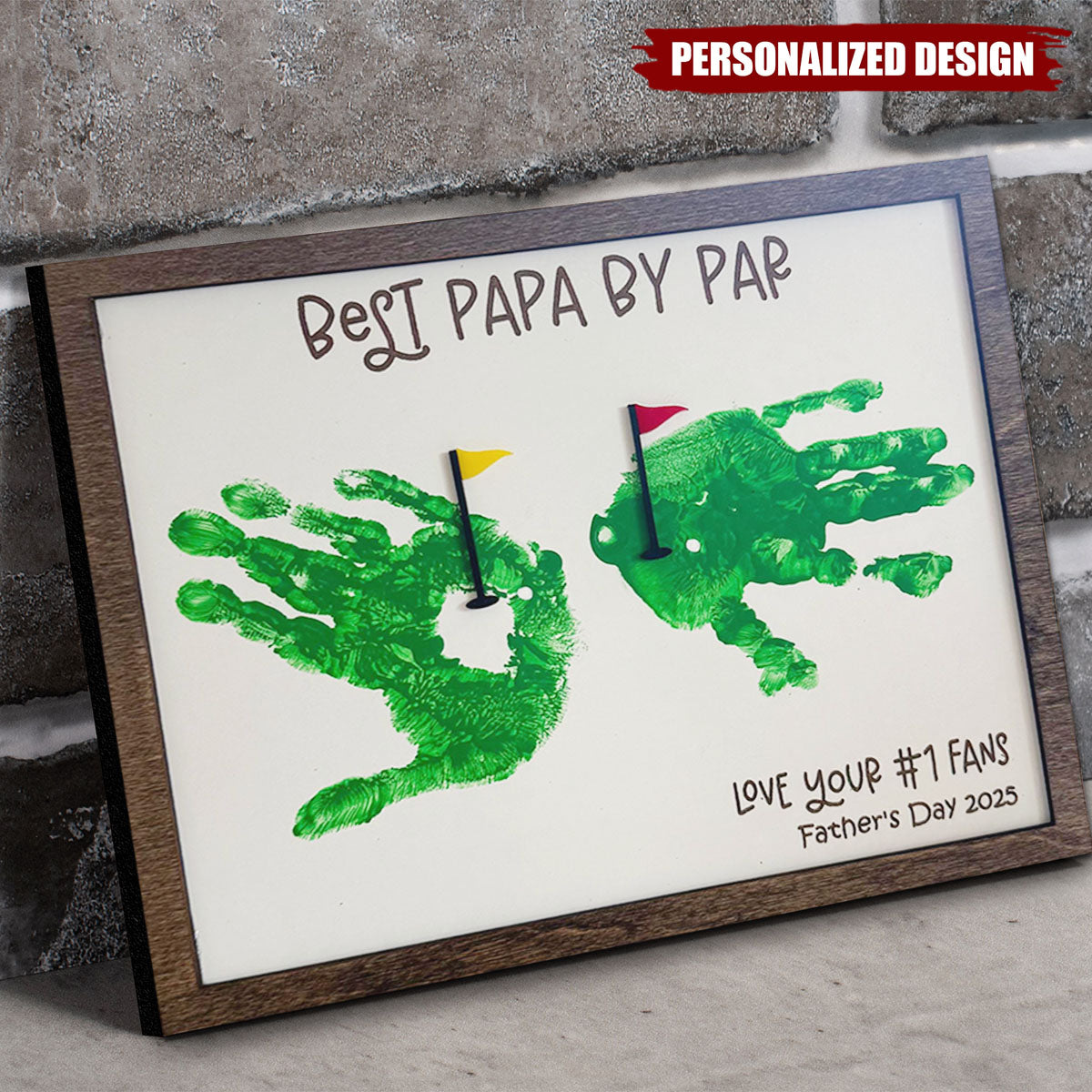 Personalized Father’s Day Golf Handprint Sign-Golf Theme Gift for Grandpa