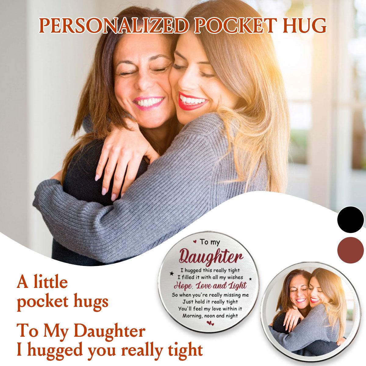 I Love You And I’m So Proud Of You-Personalized Pocket Hug-Gift For Family