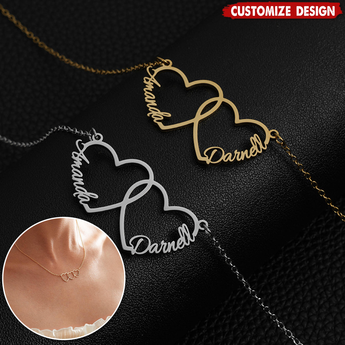 Personalized Heart Name Necklace