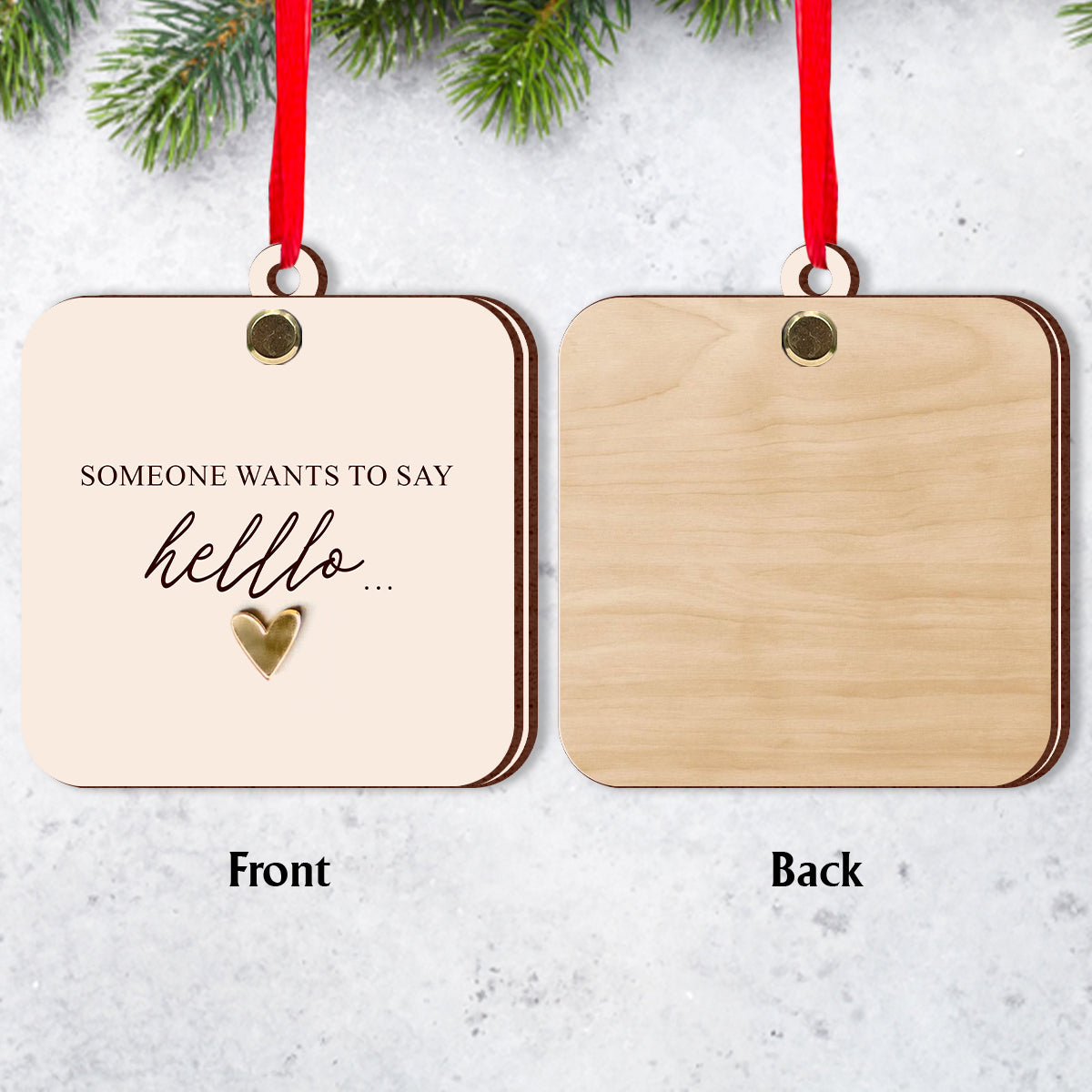 Pregnant Announcement - Personalized Pregnancy Flip Ornament