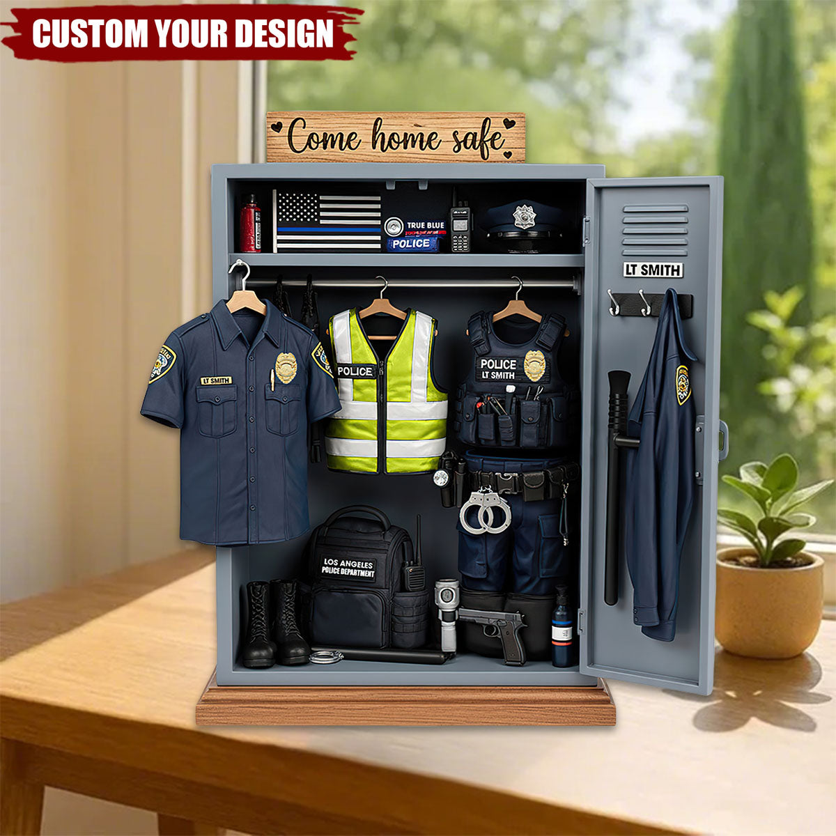 Police Personal Locker Acrylic Plaque - Personalized Gifts For Police Officer