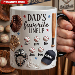 Personalized Baseball Dad Magic Coffee Mug-Gifts For Dad