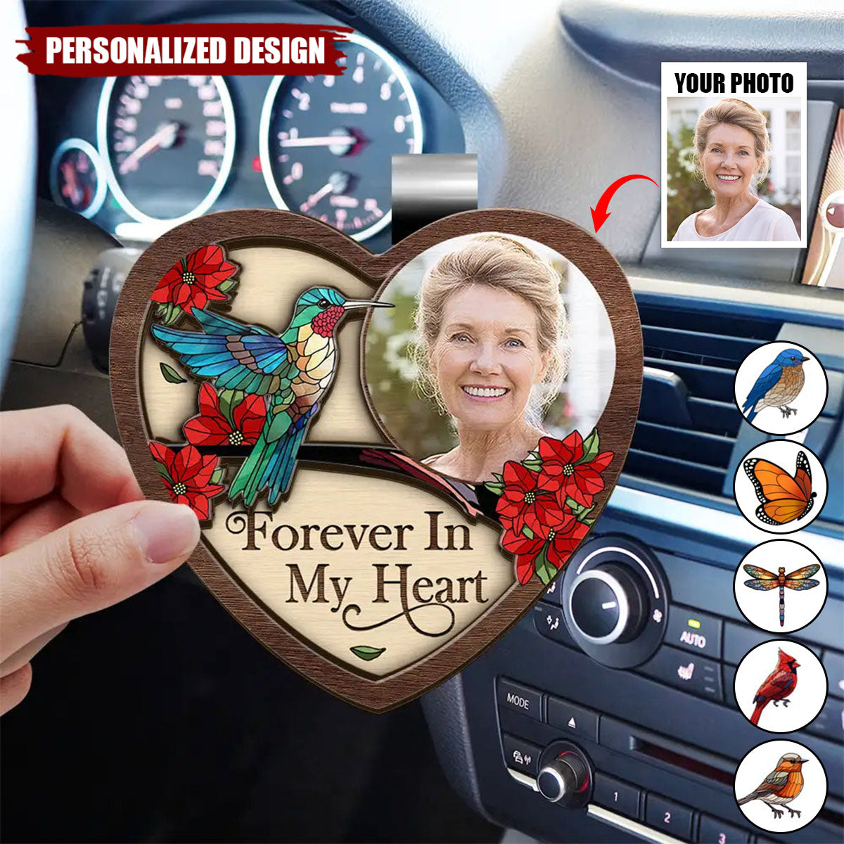 I'm Always With You-Personalized Shaped Car Visor Clip