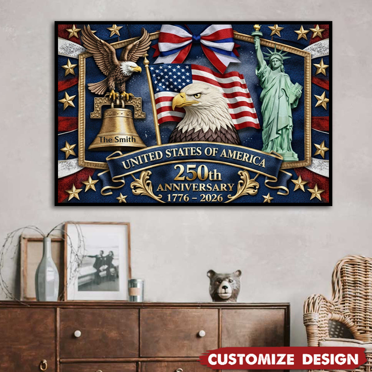 USA 250th Anniversary - Personalized Patriot Poster