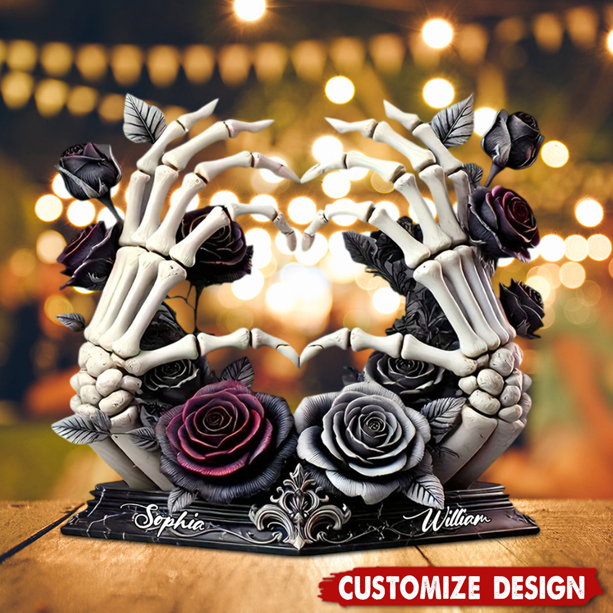 Till Death Do Us Part - Personalized Skull Acrylic Plaque