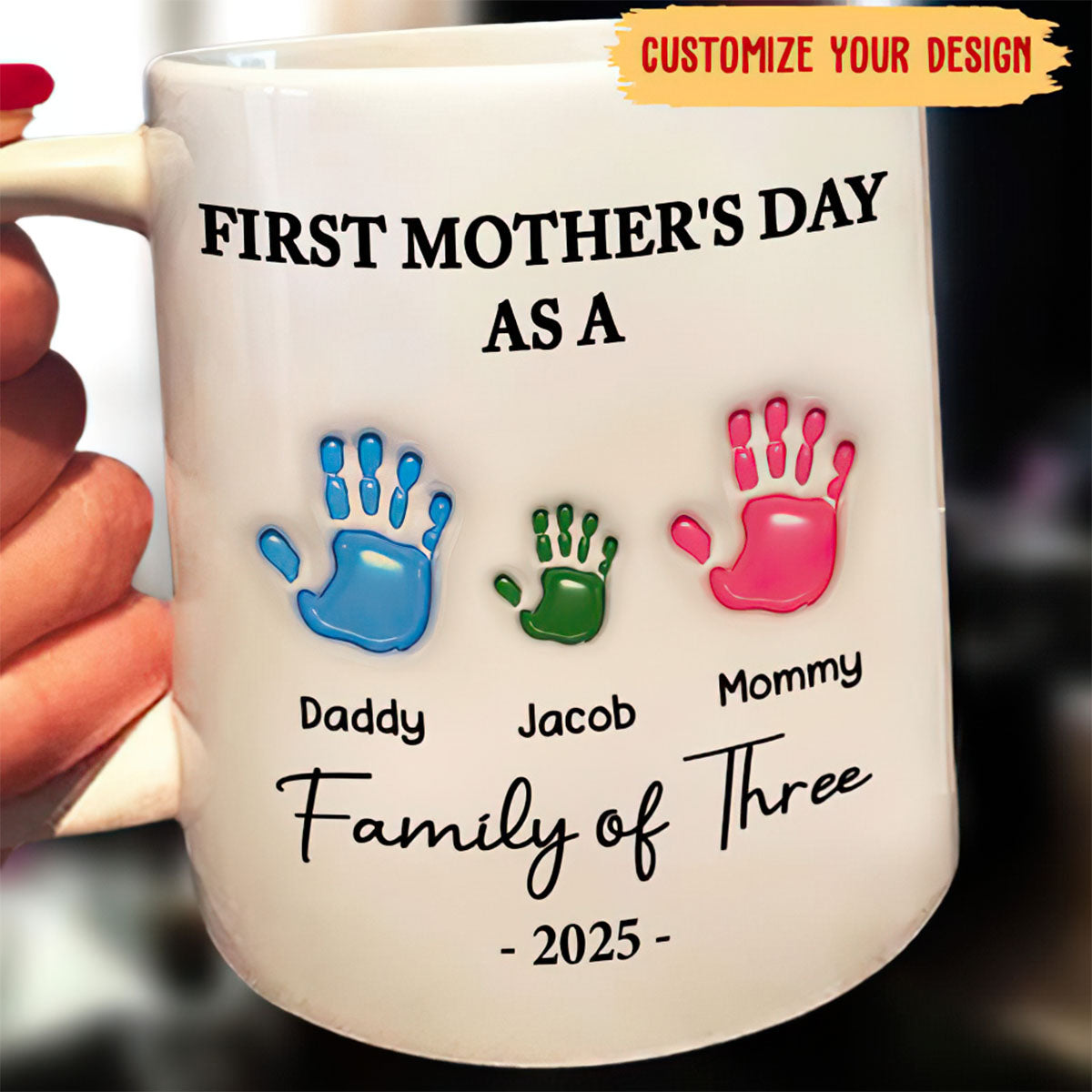 First Mother Day-Personalized Custom 3D Inflated Effect Mug