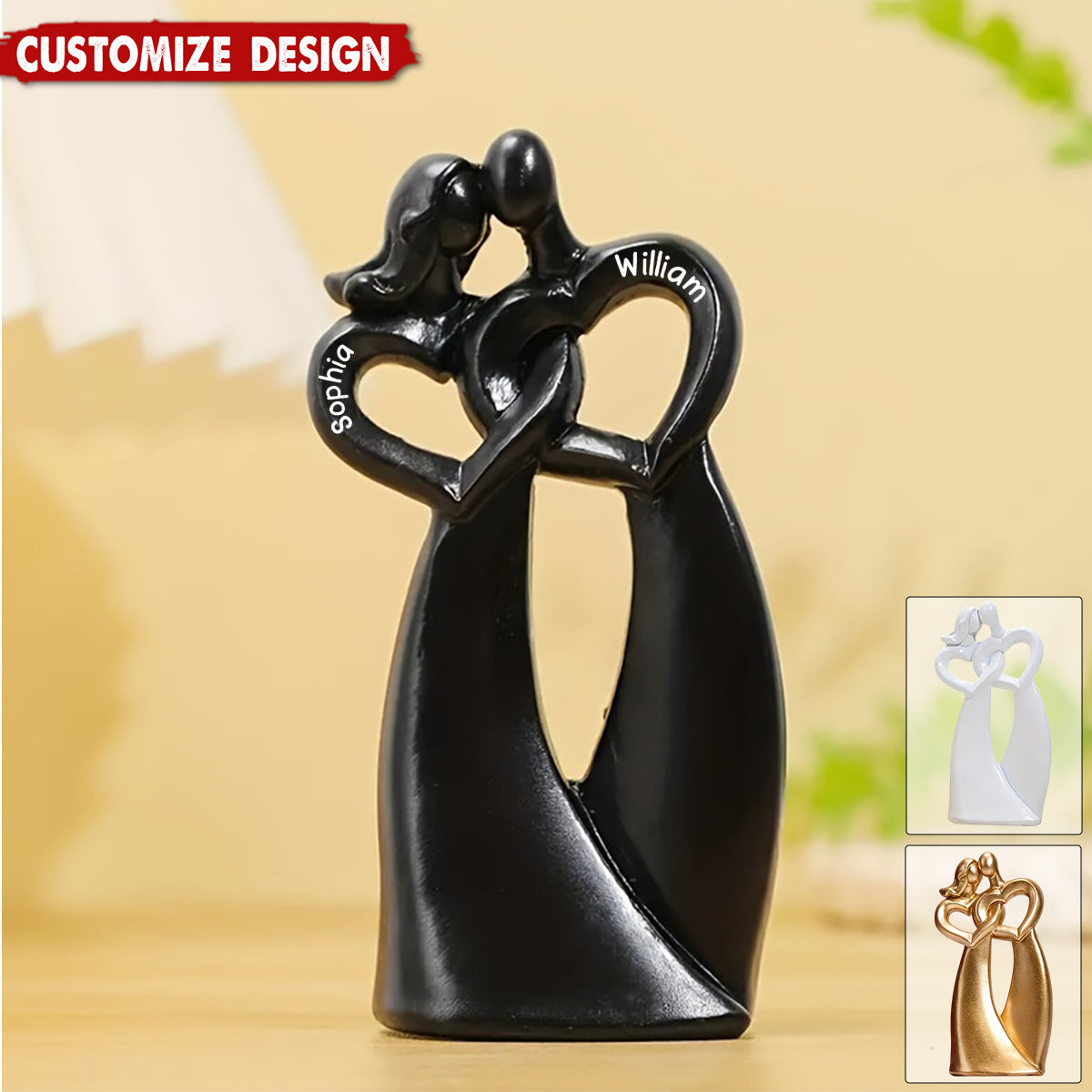 Personalized Romantic Heart Couple Acrylic Plaque - Gift for Couple