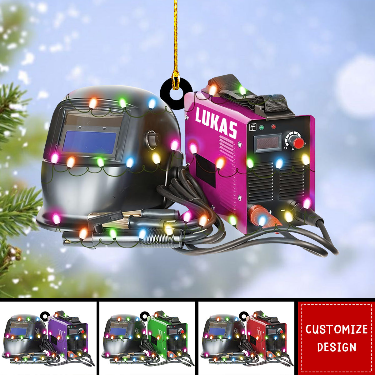 Personalized Welder Christmas Ornament - 2024 New Release