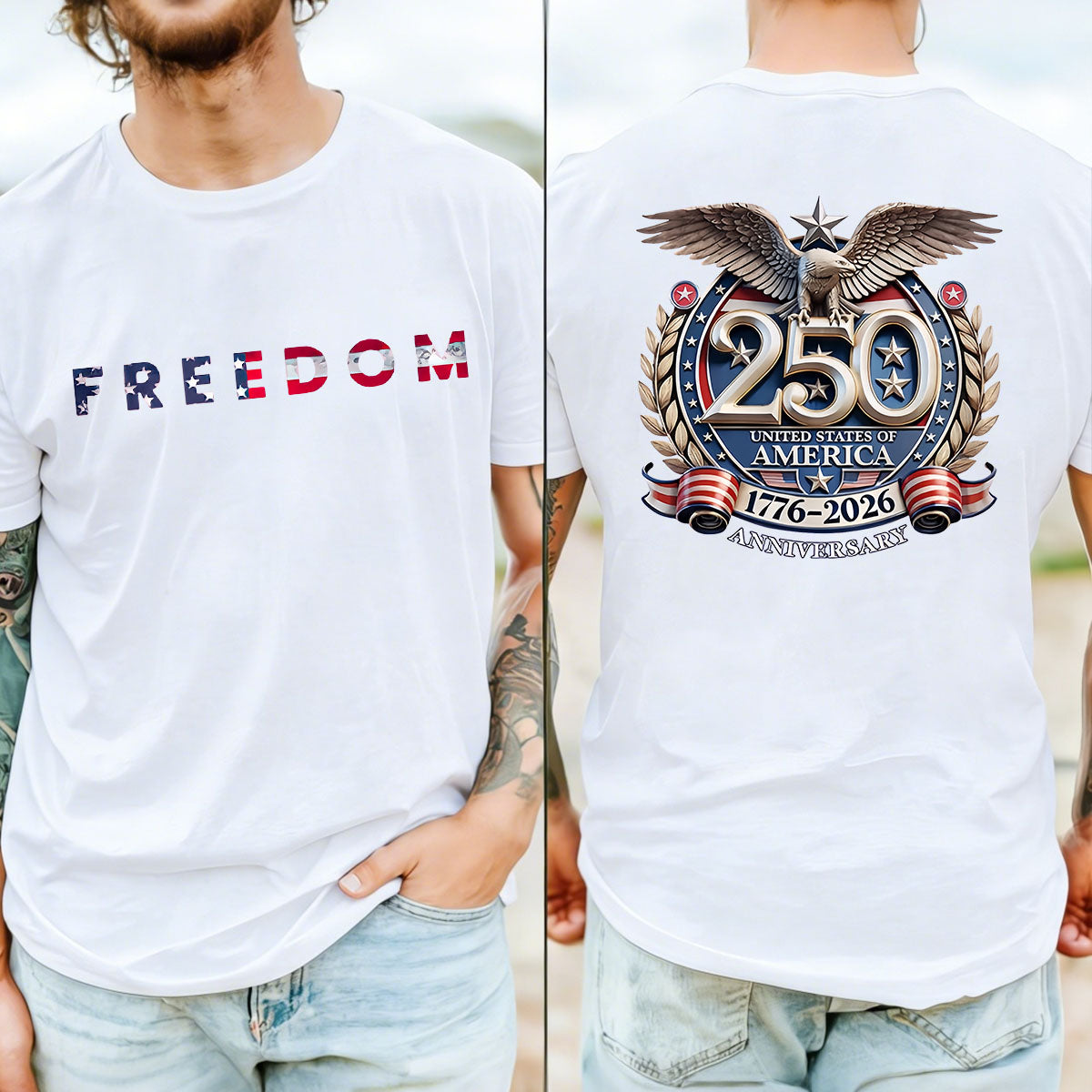Freedom 250th Anniversary Shirt, USA 250 Years Independence Apparel